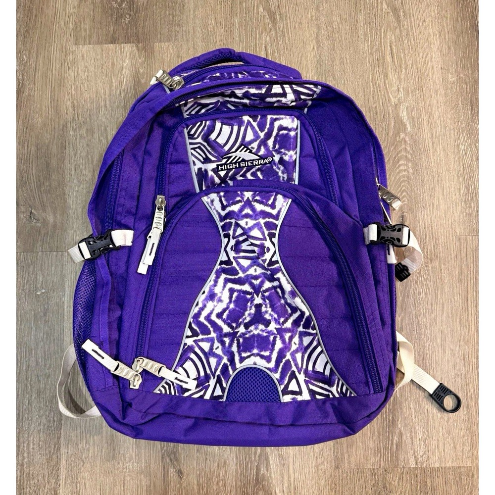 High Sierra Tech Spot Purple Laptop Backpack School Travel Bookbag Suspension